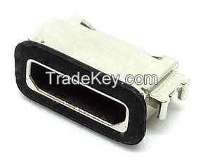 USB 2.0 Micro B type Female Waterproof IP67 connector