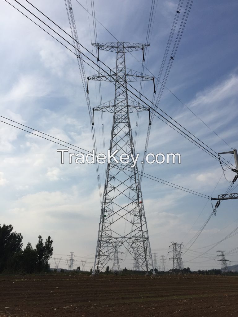 Custom steel transmission poles and substations