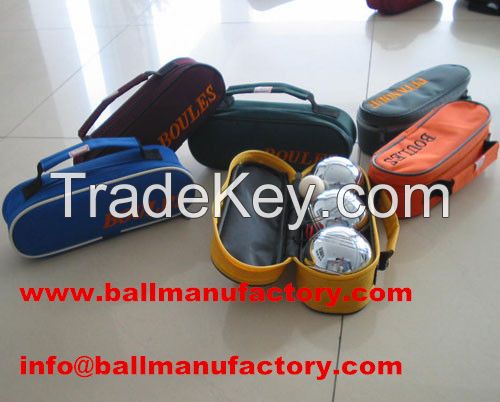 sell outdoor team ball petanque set toy ball sport ball with nylon case 