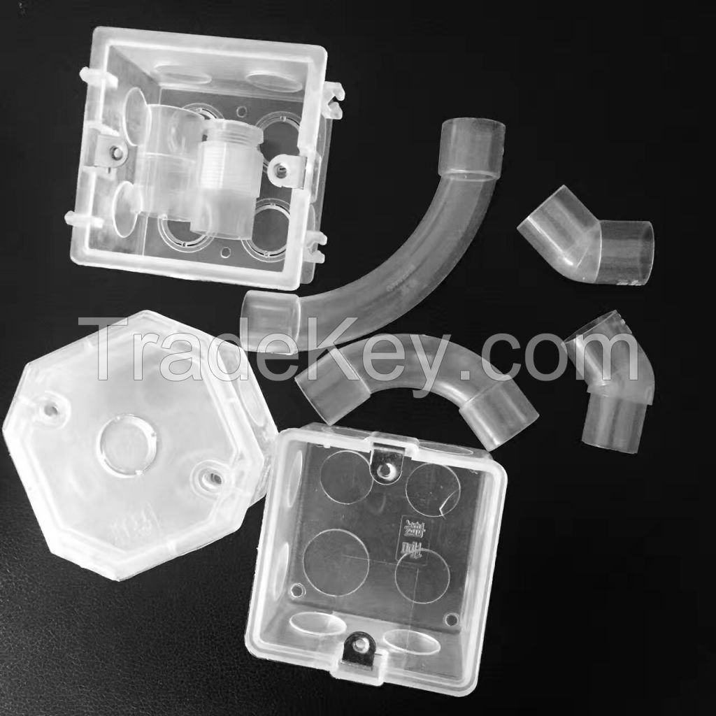 new arrived Transparent    PVC Conduit pipe fitting 