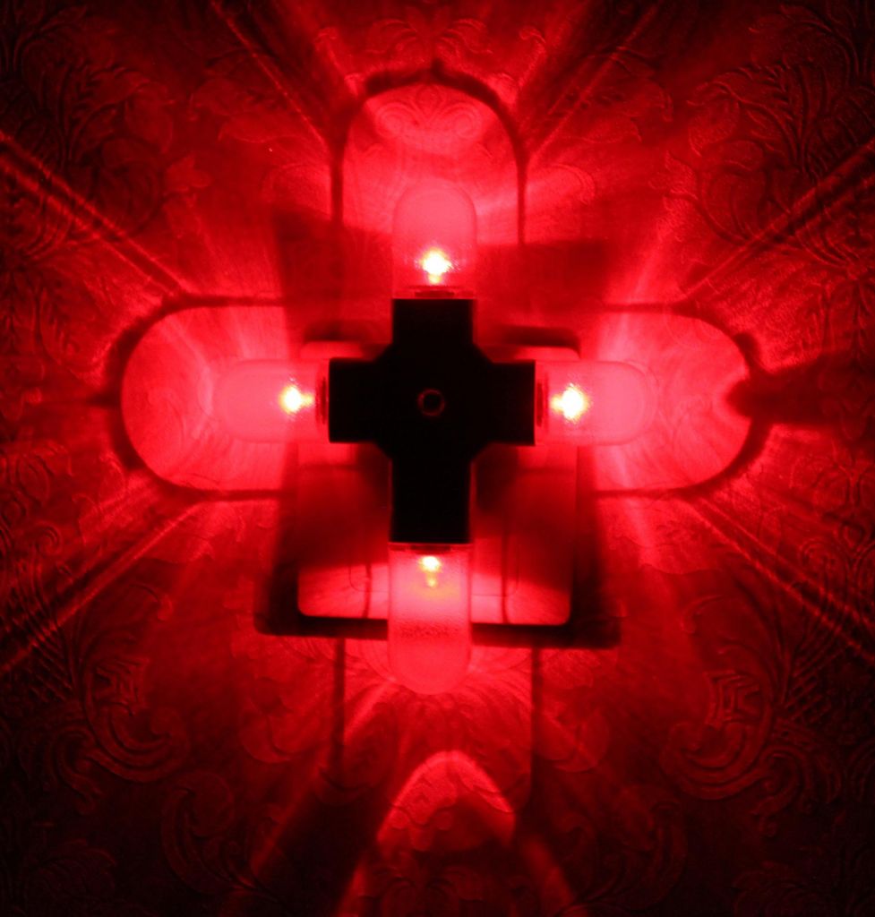 LED Cross Night Light (Round Shape) with Auto Sensor