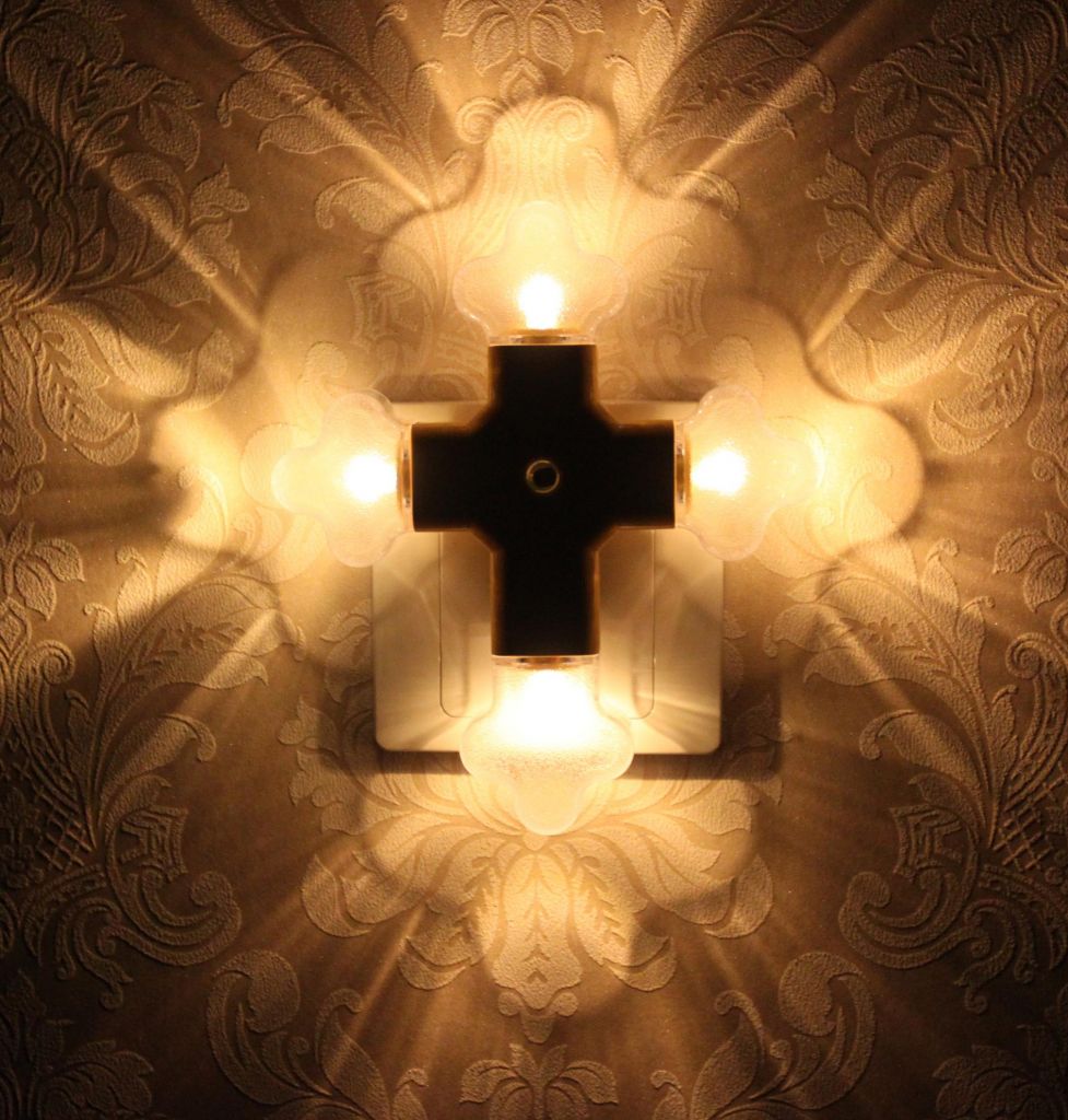 LED Cross Night Light (Flower Shape) with Auto Sensor