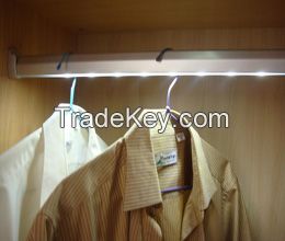 Hanger rod LED light with double PIR sensor for hotel