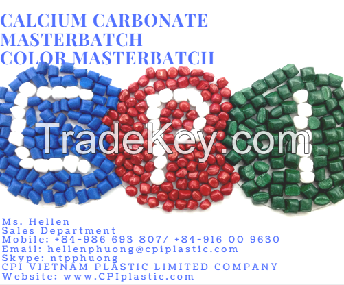 caco3 filler/ cancium carbonate filler+ color masterbatch for plastic bags