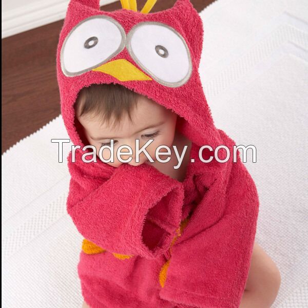 Custom Organic cotton Animal Baby Hooded Towel Hooded Bath Towel