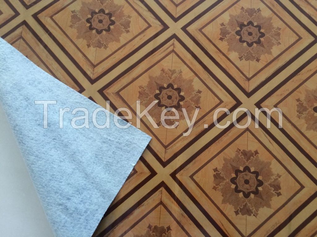 70g PVC felt backing flooring with width 2m length 30m