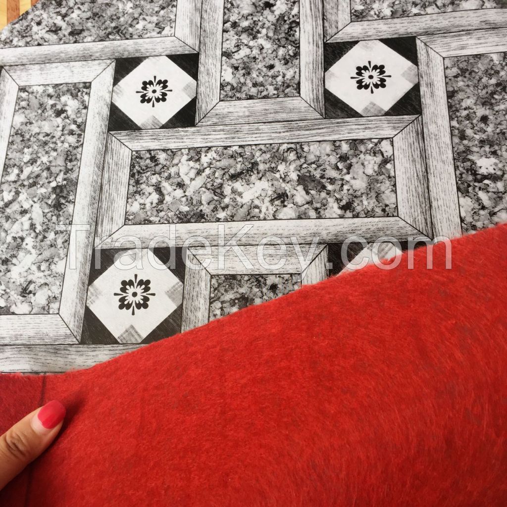 70g PVC felt backing flooring with width 2m length 30m