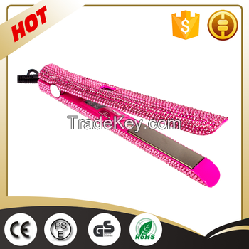 magic crystal rhinestone mini professional hair straightener electric custom bling flat iron private label flat iron