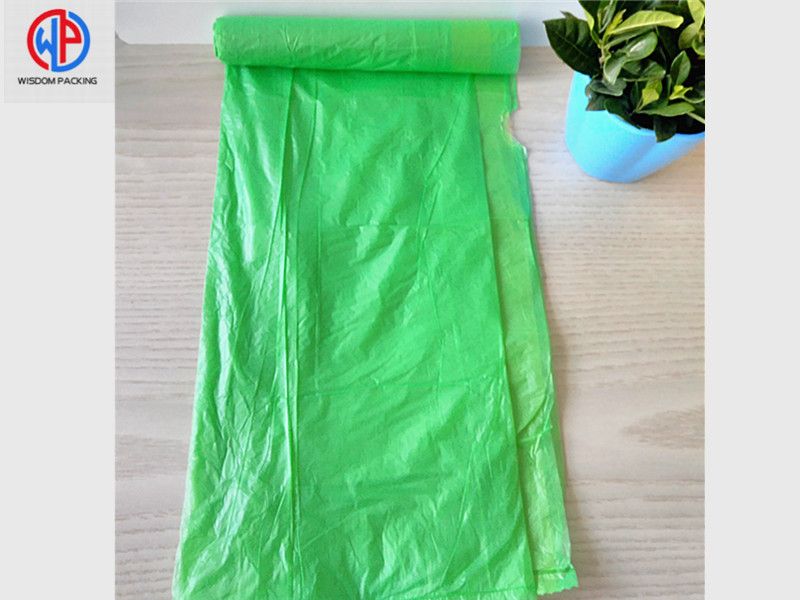 Plastic drawstring trash bags