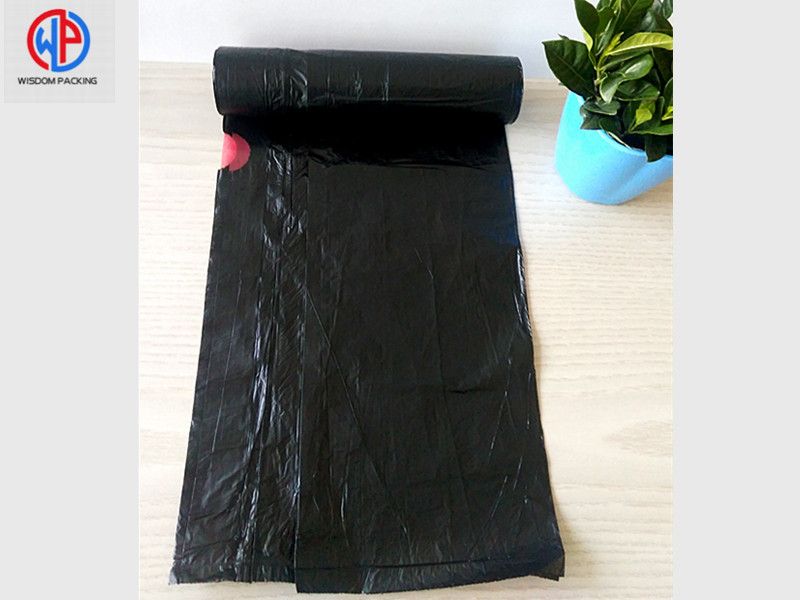 Plastic drawstring trash bags