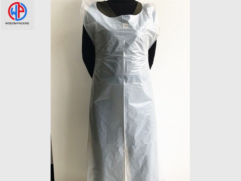 Plastic disposable aprons