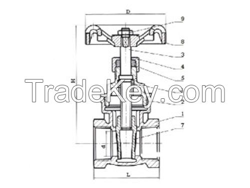 Brass Gate Valve Threaded Control Valve with Ce Certificate