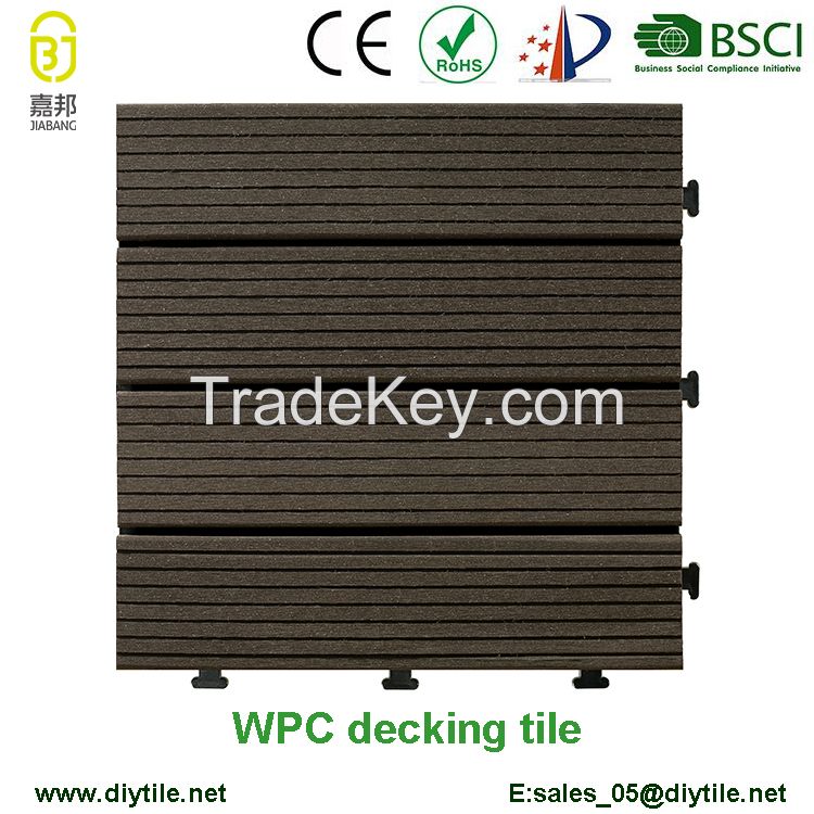 Easy to Install 30x 30cm WPC Composite Decking Tiles