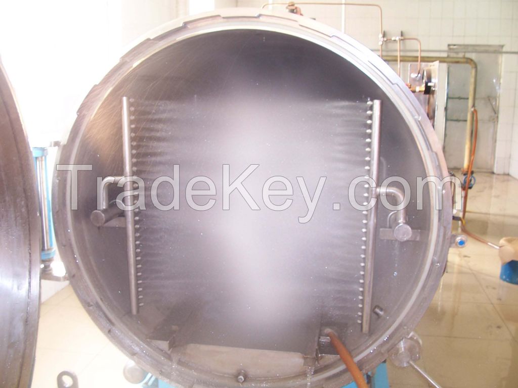 Cascading water Static automatic sterilizer for dairy product coconut milk