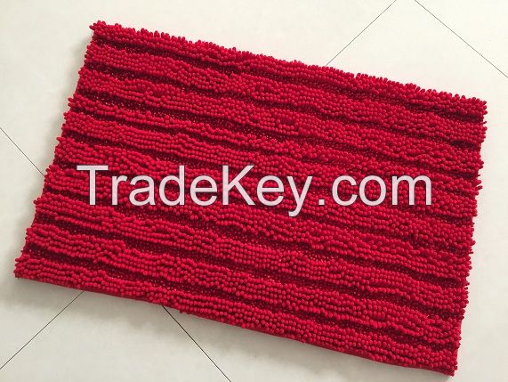 strip chenille carpet mat