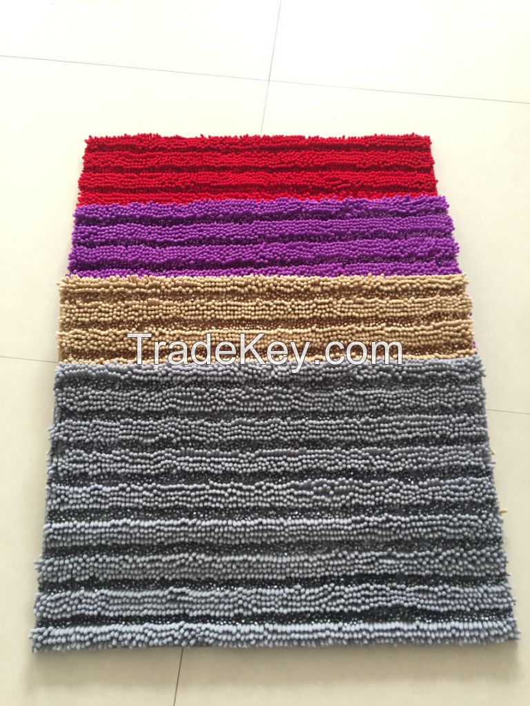 strip chenille carpet mat