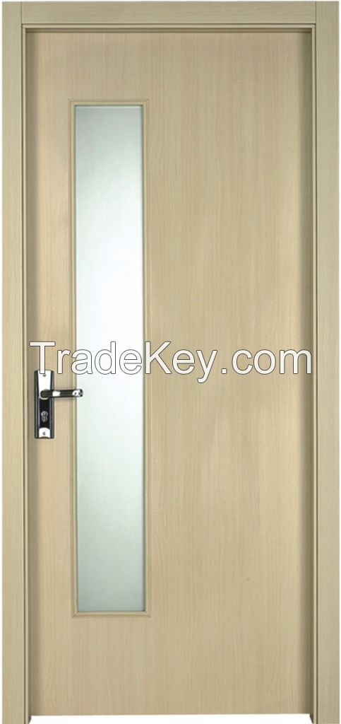 Eviar Interior Wooden Frosted Glass Bathroom Door