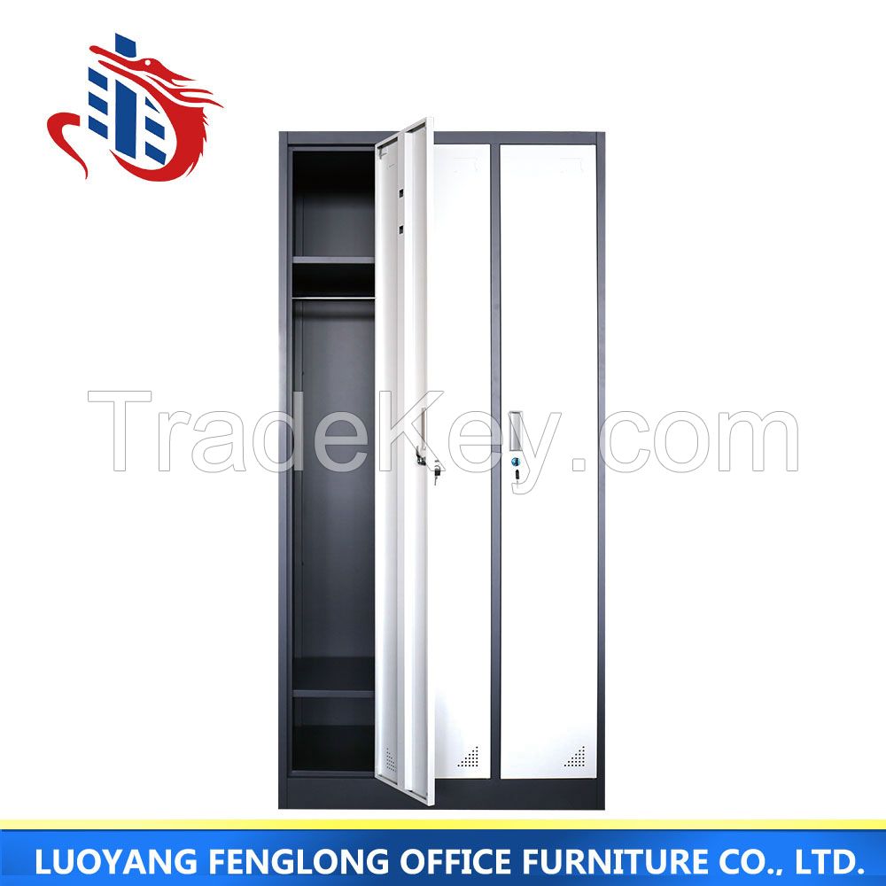 3 door high quality home wardrobe, steel cheap storage wardrobe