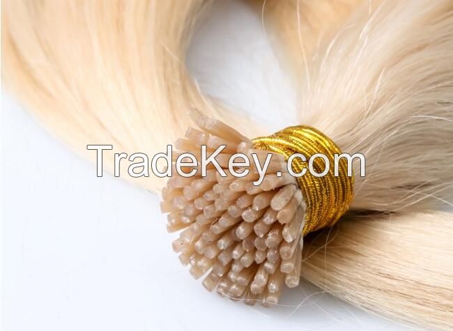 Unprocessed 7A Grade High quality virgin brazilian human double drawn nano u tip hair extensions
