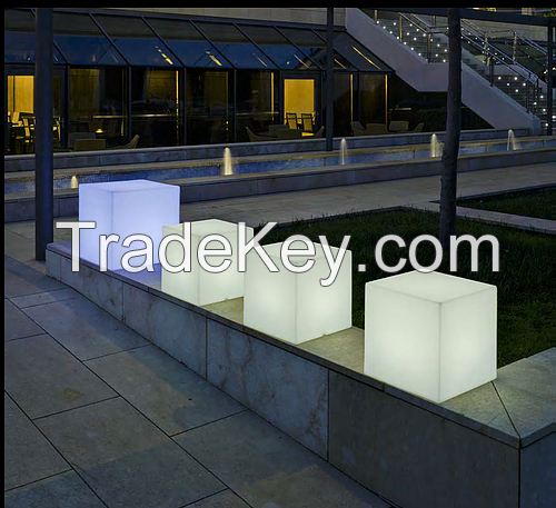 led cube stool square ottoman