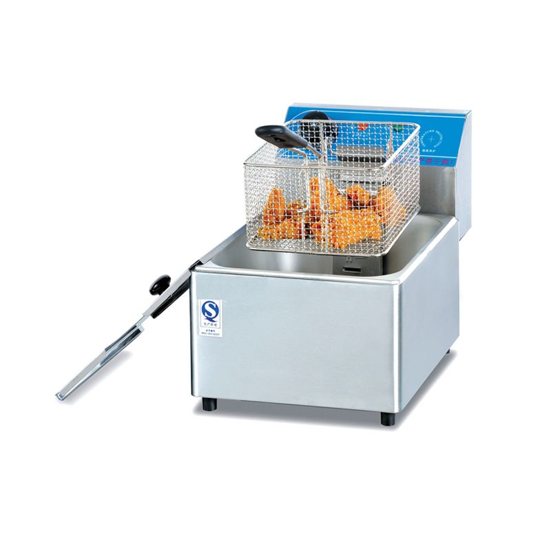 commercial restaurant single tank electric deep fat fryer 8 liter