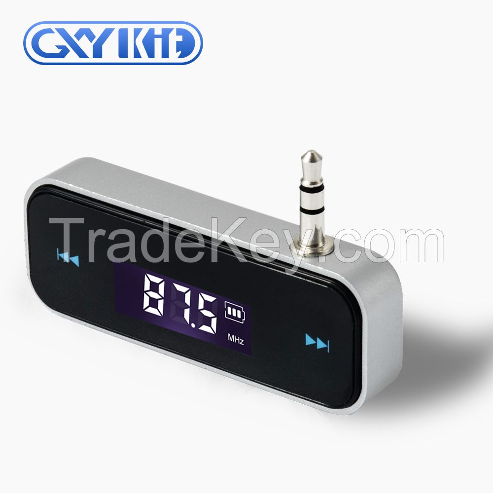 GXYKIT Car Audio 3.5mm jack FM radio transmitter F1 Car FM transmitter