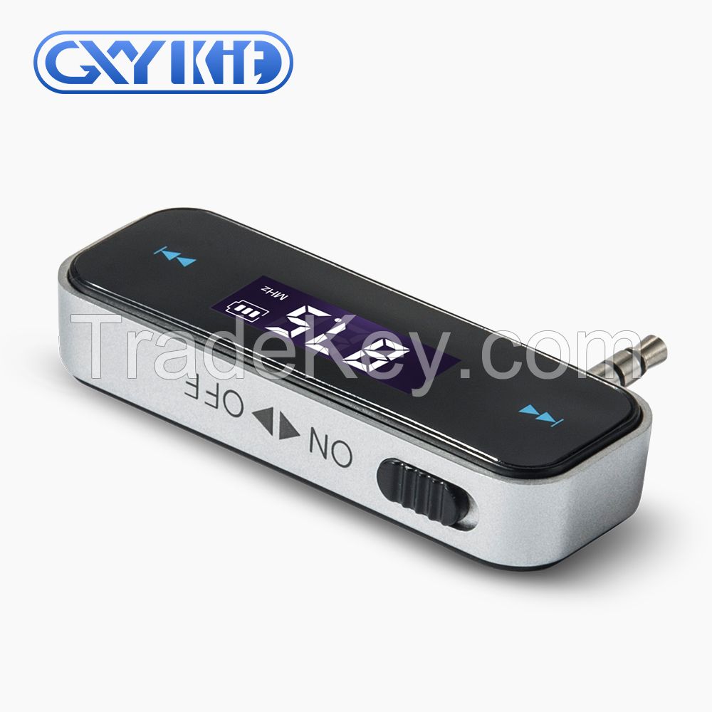 GXYKIT Car Audio 3.5mm jack FM radio transmitter F1 Car FM transmitter