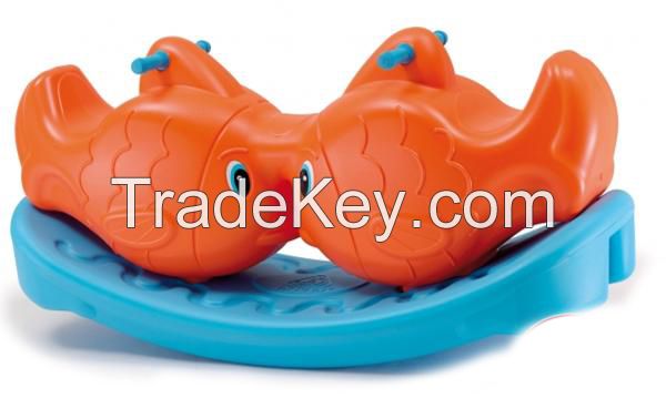 customized plastic ride on animal rocking fish kids toys mold