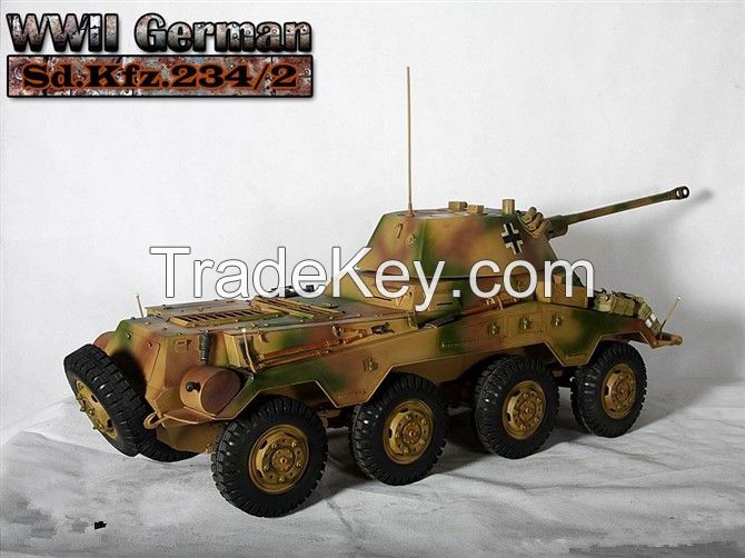 1:6 Scale Rc Model Wwii German Sd.kfz.234/2 Tank Handmade Metal Model