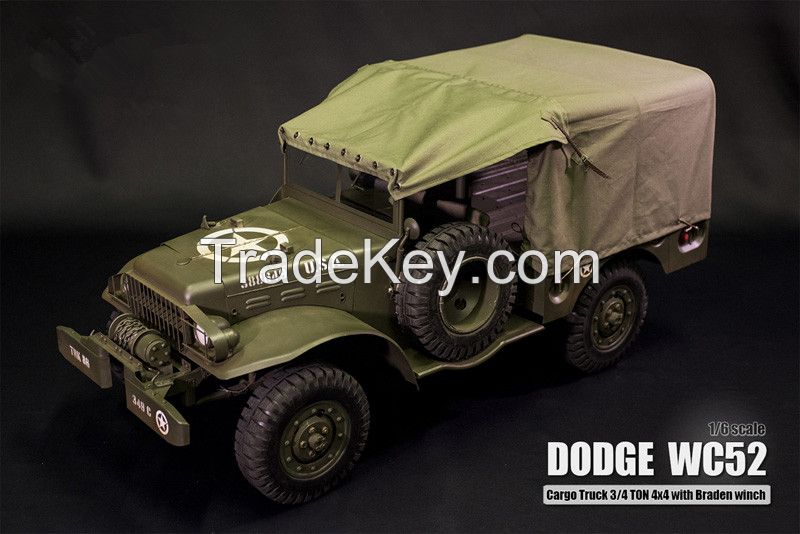 New Eaxroys 1:6 Scale Rc Model Dodge Wc-52 Truck Handmade Metal Model