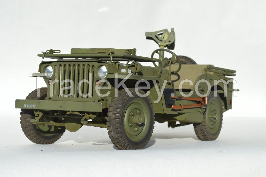 New eaxroys 1:6 Scale 1/4ton Utility Truck Willys MB jeep handmade Metal Model