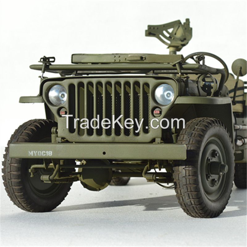 New eaxroys 1:6 Scale 1/4ton Utility Truck Willys MB jeep handmade Metal Model