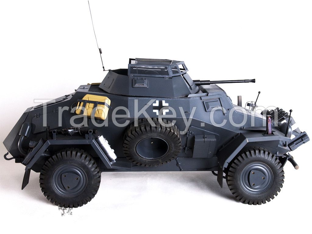 New eaxroys1:6 Scale rc model WWII German Armoured Cartank handmade Metal Model