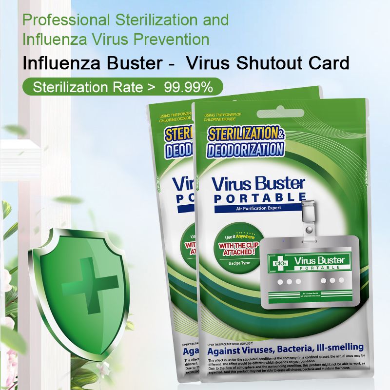Convenient sterilizing card air purification protection disinfection card carry disinfection card 