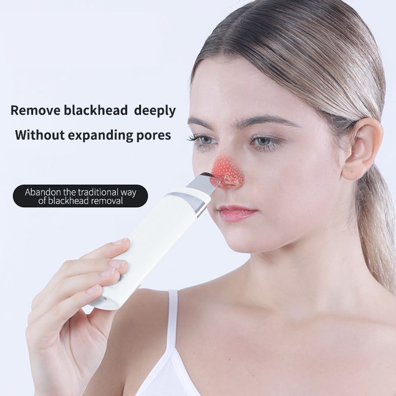 2020 Sainbeauty Ultrasonic shovel USB Rechargeable Portable Skin Care Facial Skin Scrubber Ultrasonic Blackhead Remover Shovel 