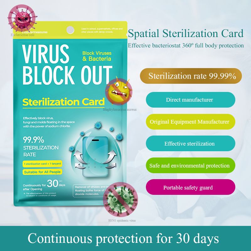 Hot Selling Air Sterilization Card Disinfection Sterilization Lanyard Protection Card 