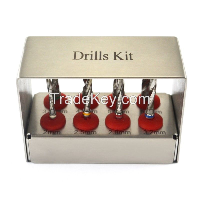 8 PIECES DENTAL IMPLANT DRILLS FOR IMPLANT SURGERY