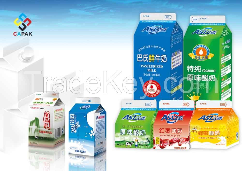 Milk Gable Top Aseptic Package Sleeve