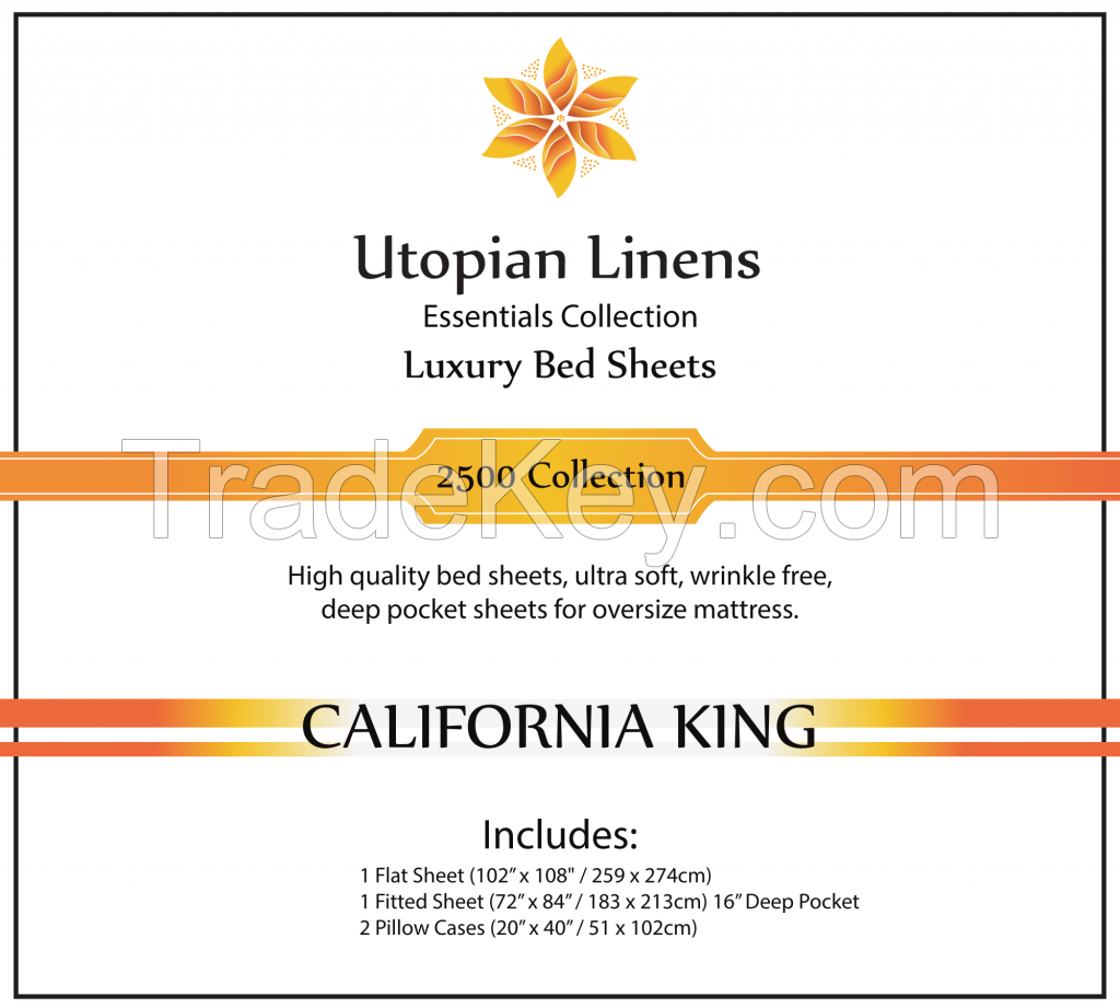 Utopian Linens Luxury Bed Sheets Set California King