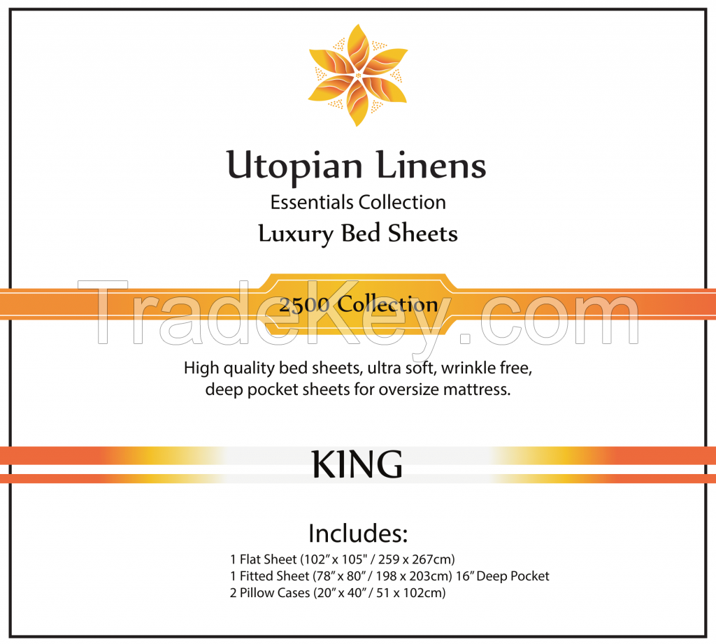 Utopian Linens Luxury Bed Sheets Set King