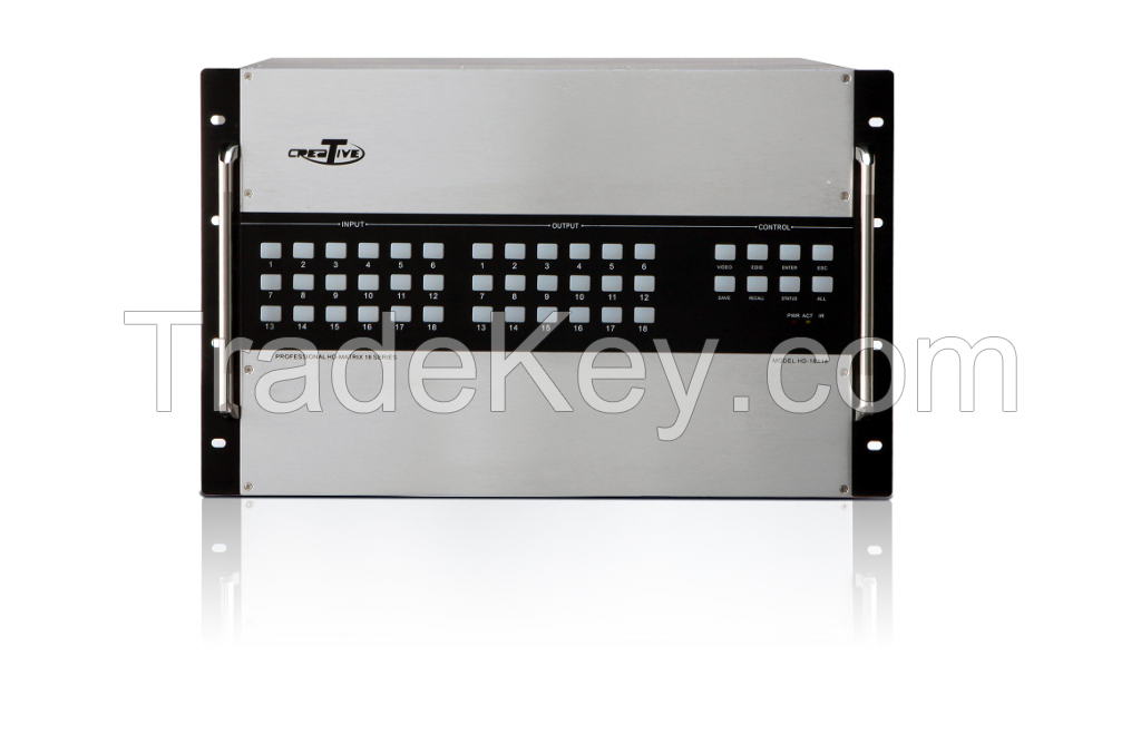 Modular Matrix Switcher (HD18X18, Seamless Switching, HDCP, EDID)