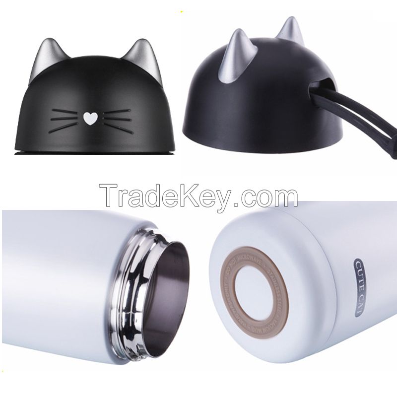 Cute Cat Thermos Cup Kids Thermo Mug Drinkware for Child