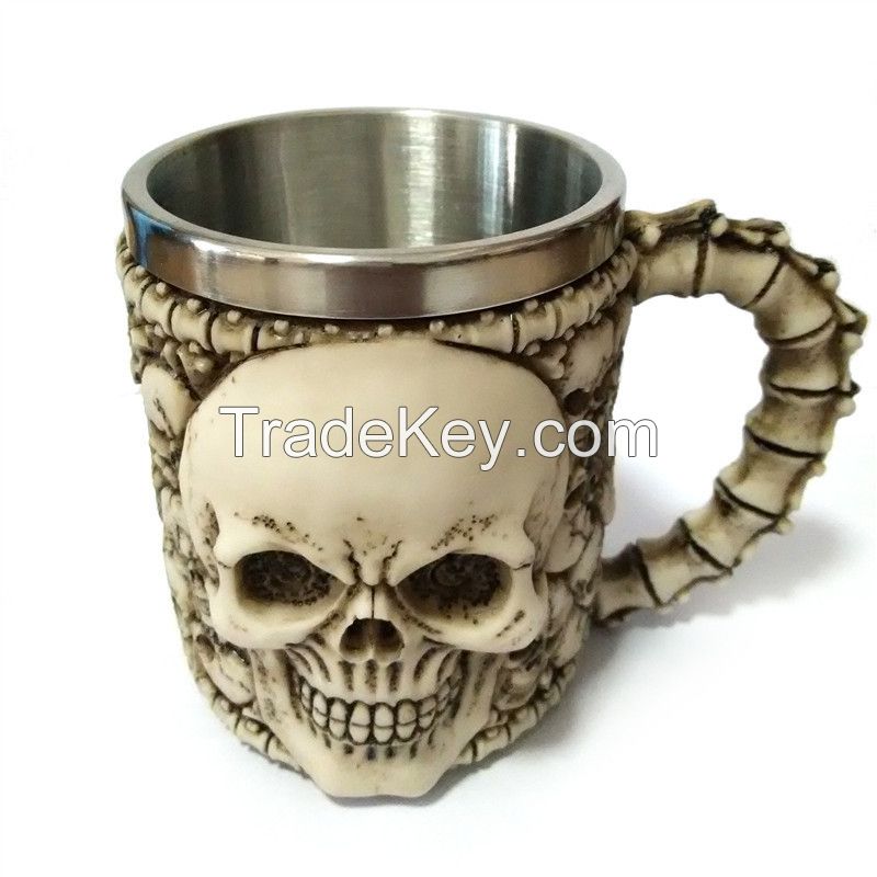 3D Skull Mugs Wolf Knight Tankard Dragon Cups