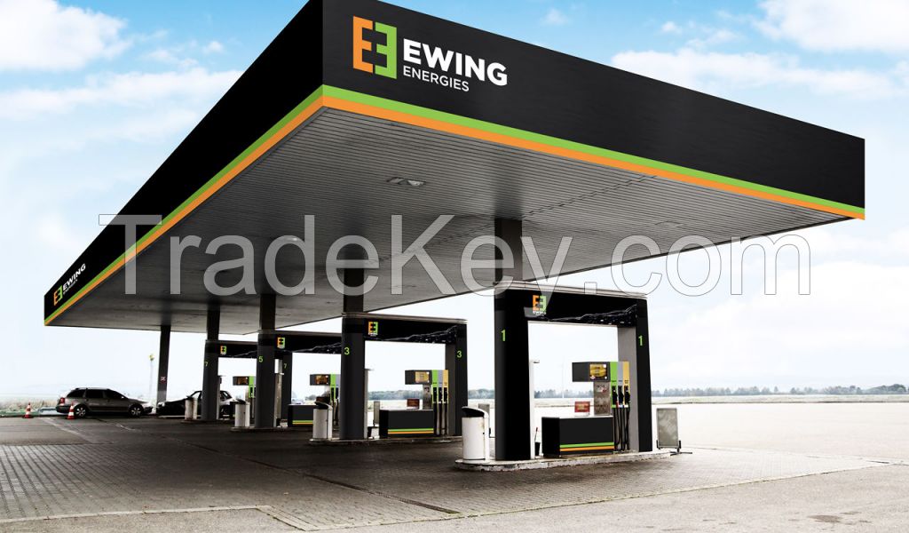 light weight steel structure gas station canopy