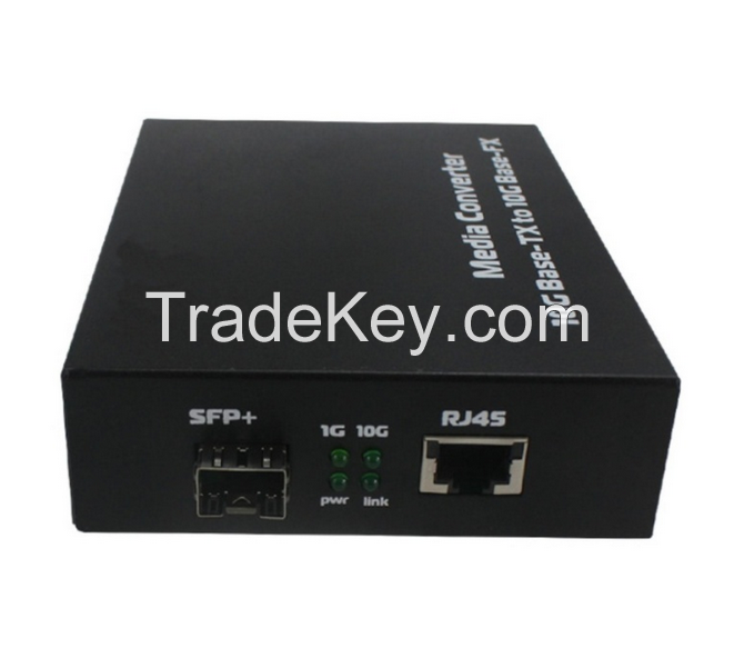 1 Piece 10/100/1000Mbps Fiber Optic Media Converter 10 Gigabit SFP port