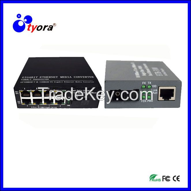 1 Pair  10/100/1000Mbps  Fiber Optic Media Converter 1 CH*SC 8 CH*RJ45 Converter 1 CH*SC 1 CH*RJ45 Fiber Optic Transceiver single mode single  fiber   sc port