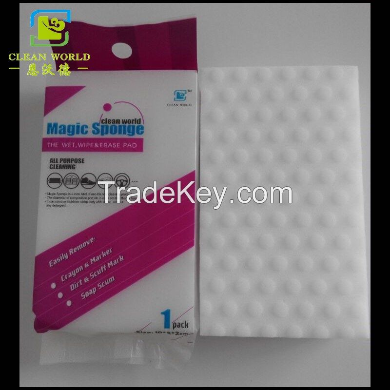 compressed magic melamine sponge with pu of daily necessity product