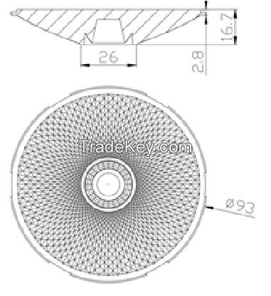 High power led 3030/COB AR111 coated lens GSH16124