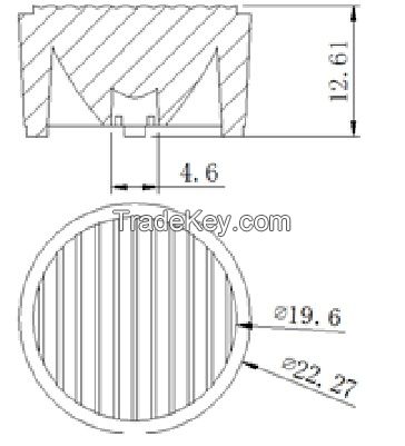 Single wall washer lens