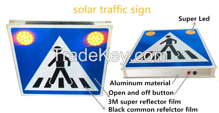 Solar traffic sign